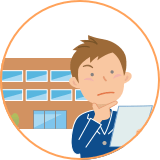 男性　検討　イラスト